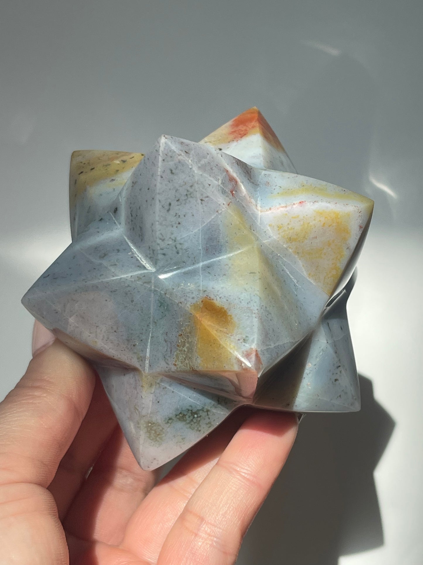 Sea Jasper Light Blue Medium Merkaba