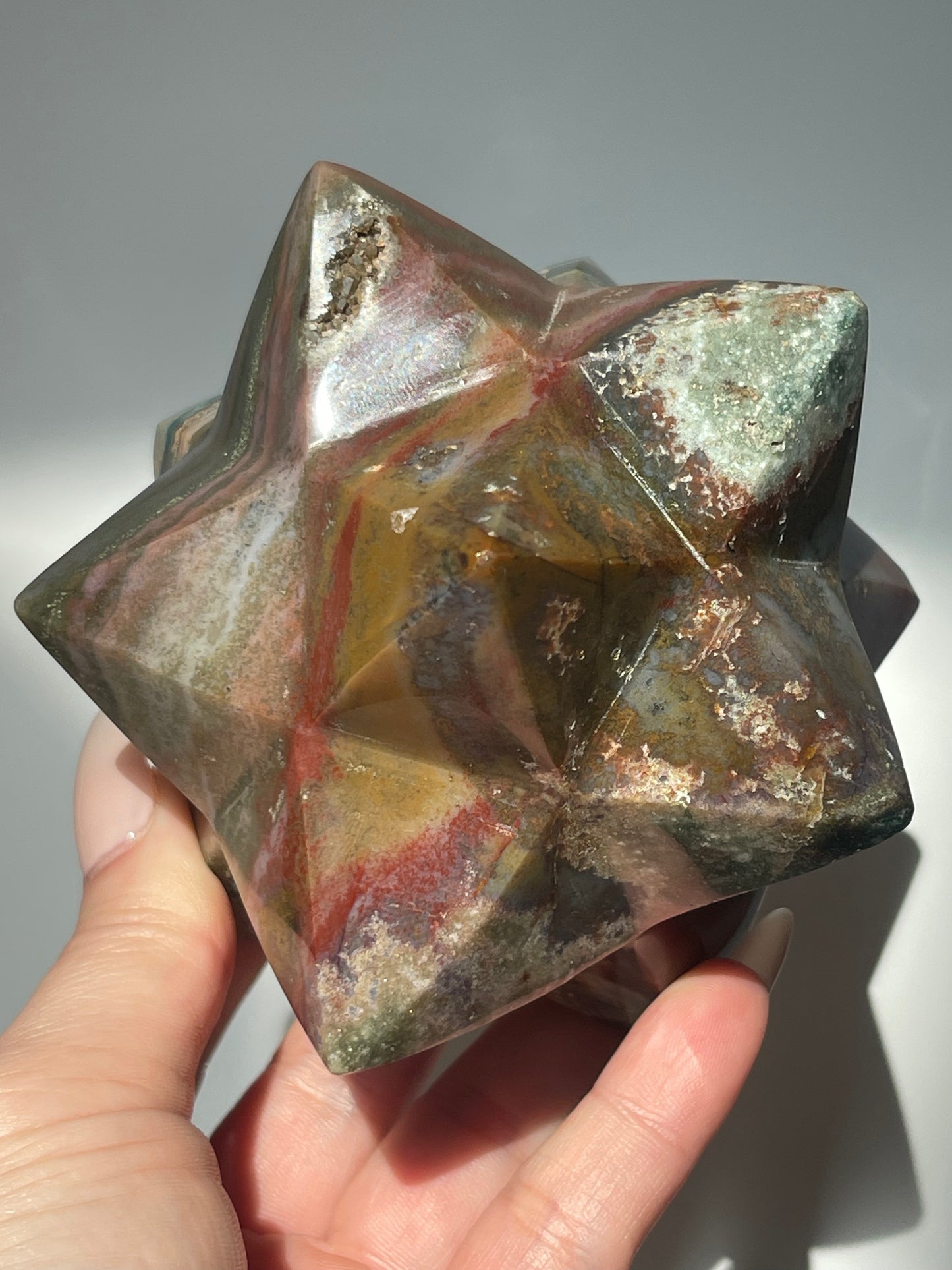 Sea Jasper Dark/Bold Large Merkaba