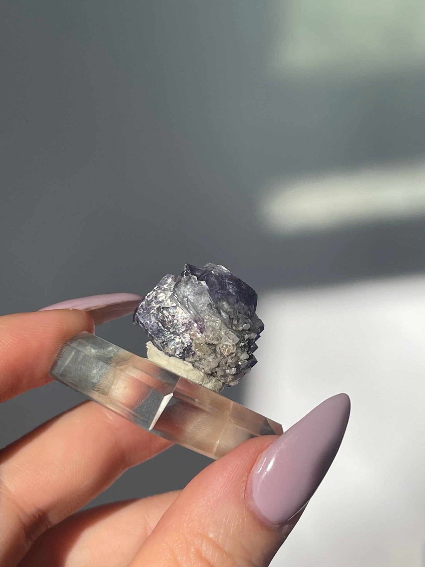 Yaogangxian Light Purple Cubic Phantom Flourite with Dolomite - 9 grams