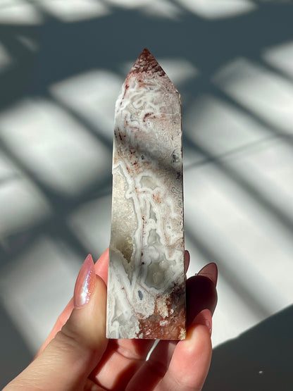 Mexican Crazy Lace Agate with Druzy Caves