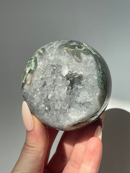 Medium Moss Agate Druzy Sphere