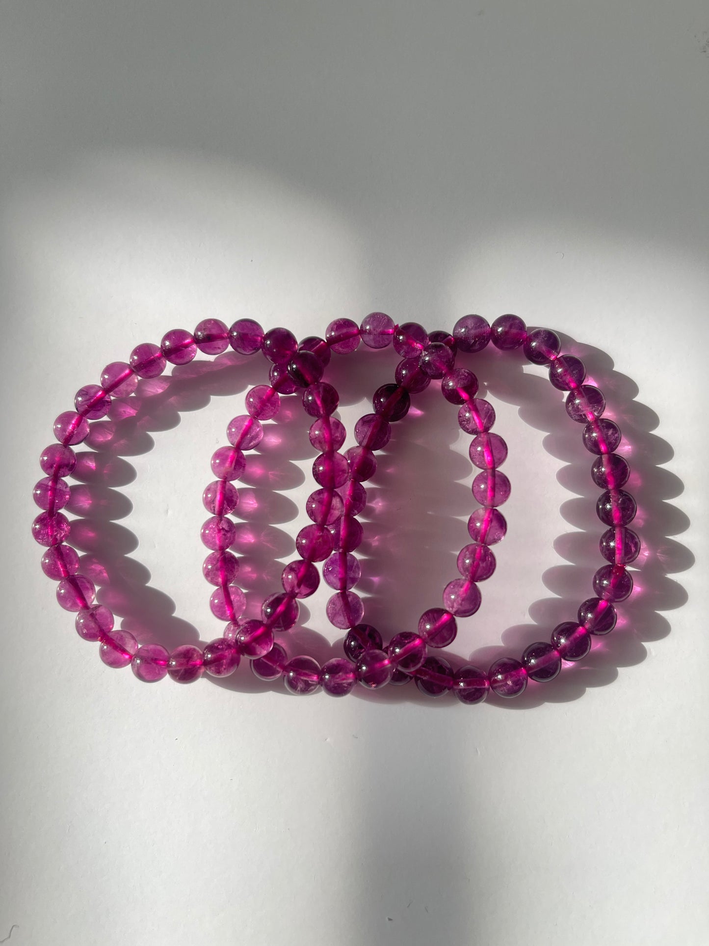 Magenta Fluorite Bracelet