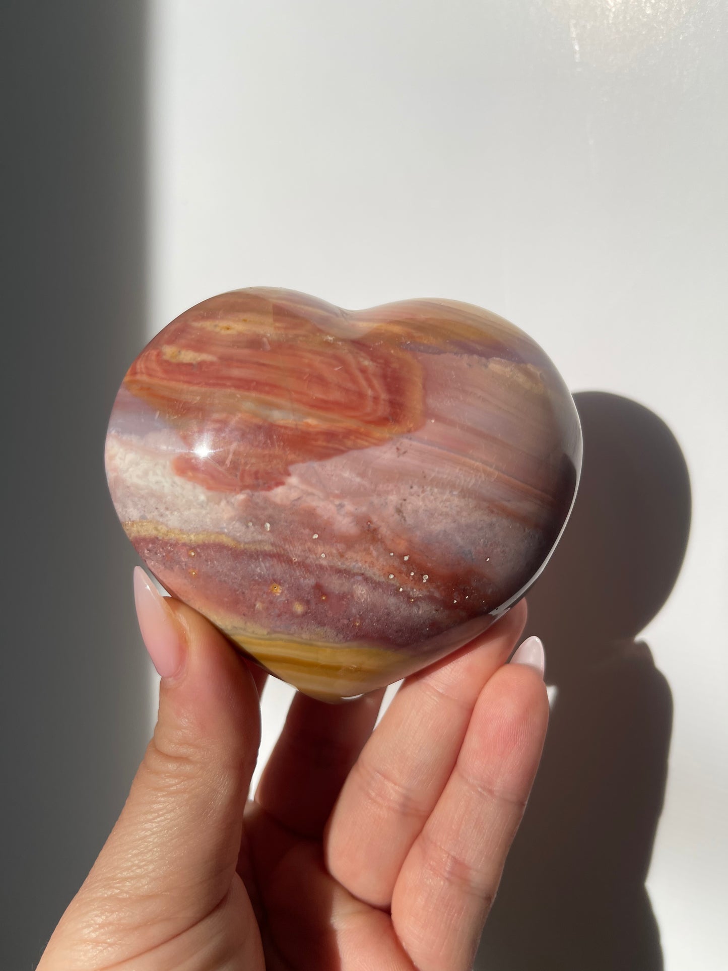 Rosey Sea Jasper Heart
