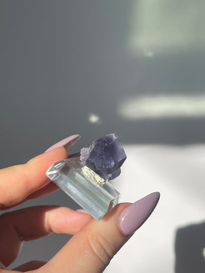 Fujian Purple Bevel Edge Flourite - 12 grams