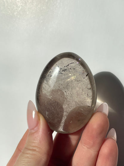 Clear Smokey Quartz Palmstone