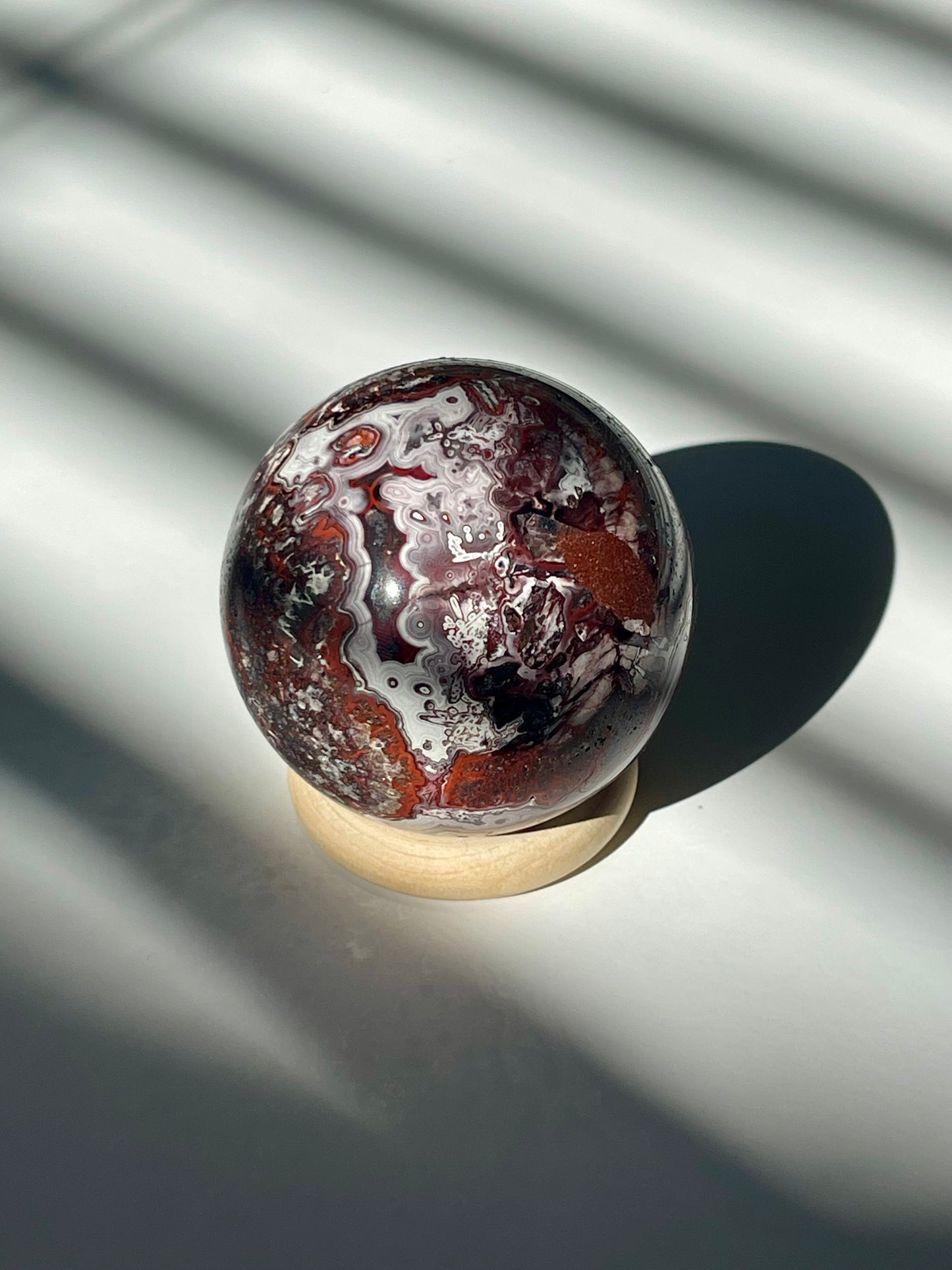 Mexican Crazy Lace Agate Sphere