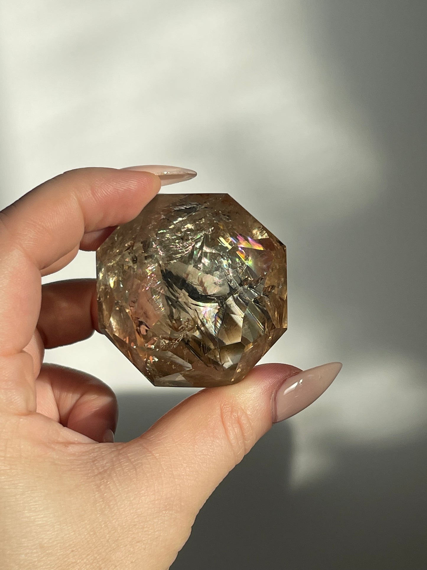 Light Champagne Citrine Faceted Cut