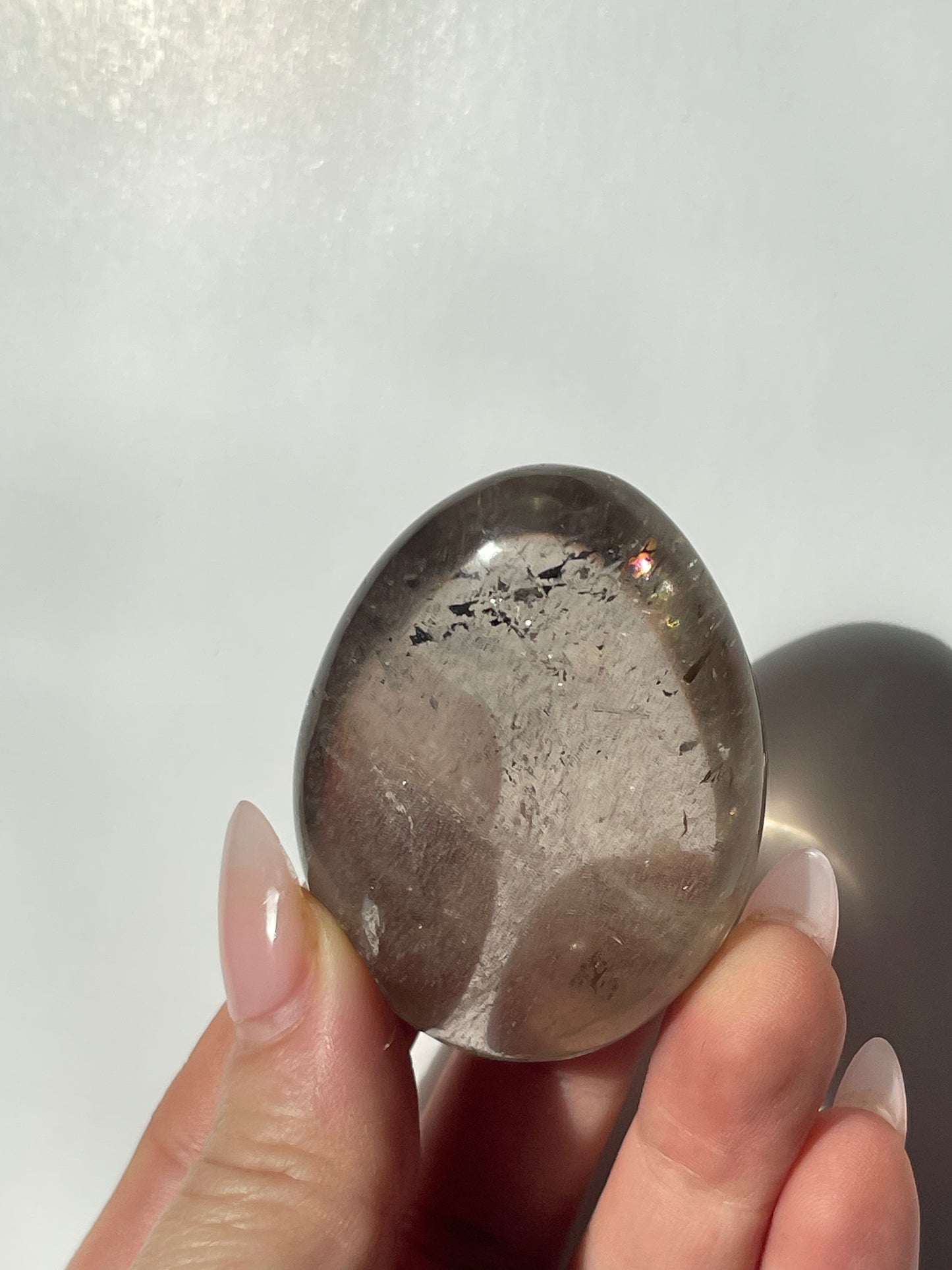 Clear Smokey Quartz Palmstone