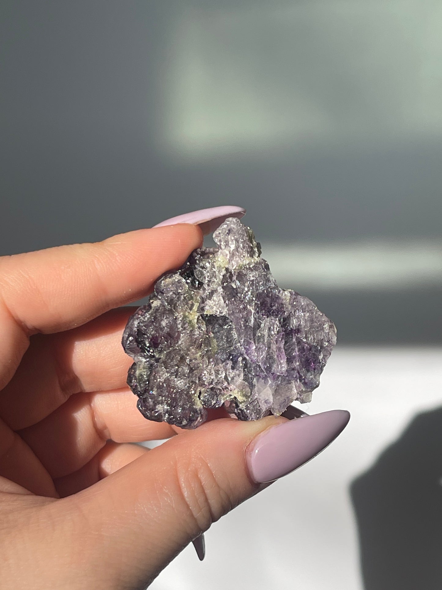 Yaogangxian Purple Octahedral Fluorite with Pyrite Coating - 30 grams