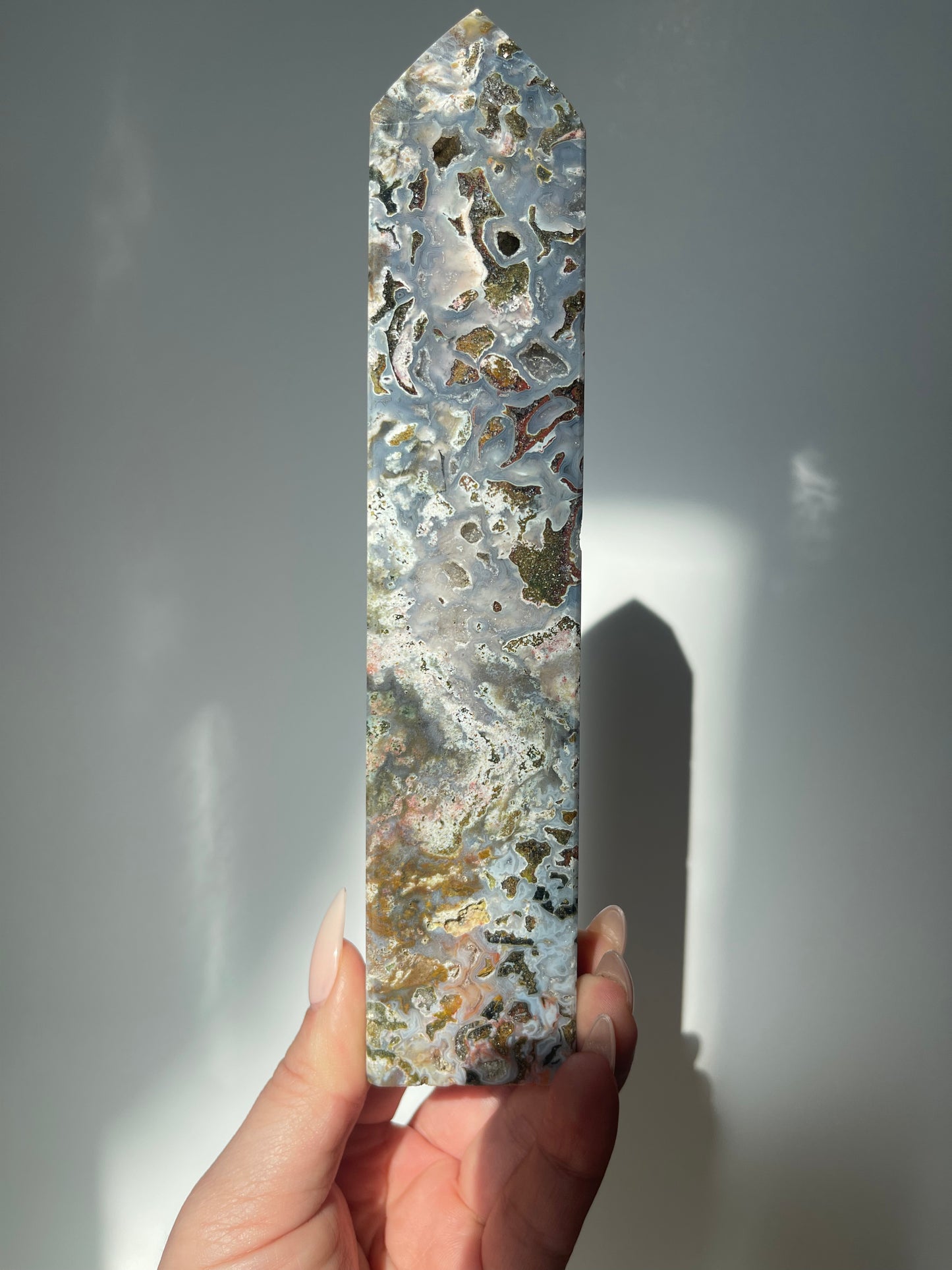 Pastel Sea Jasper 4 Sided Large Tower