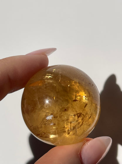 Honey Calcite Small Sphere