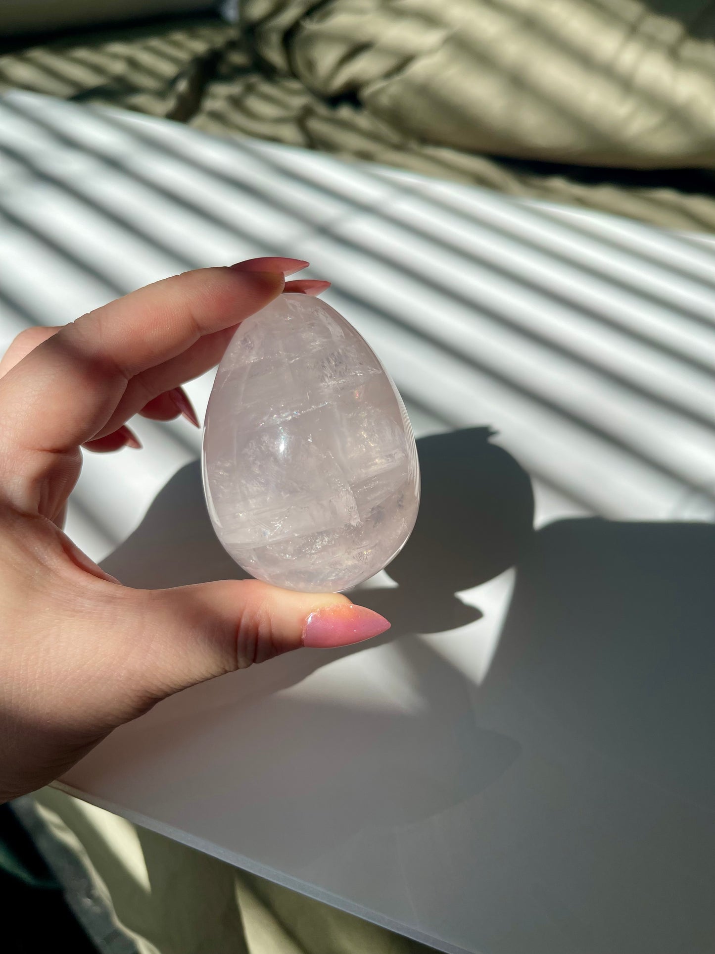 Gemmy Rose Quartz Egg