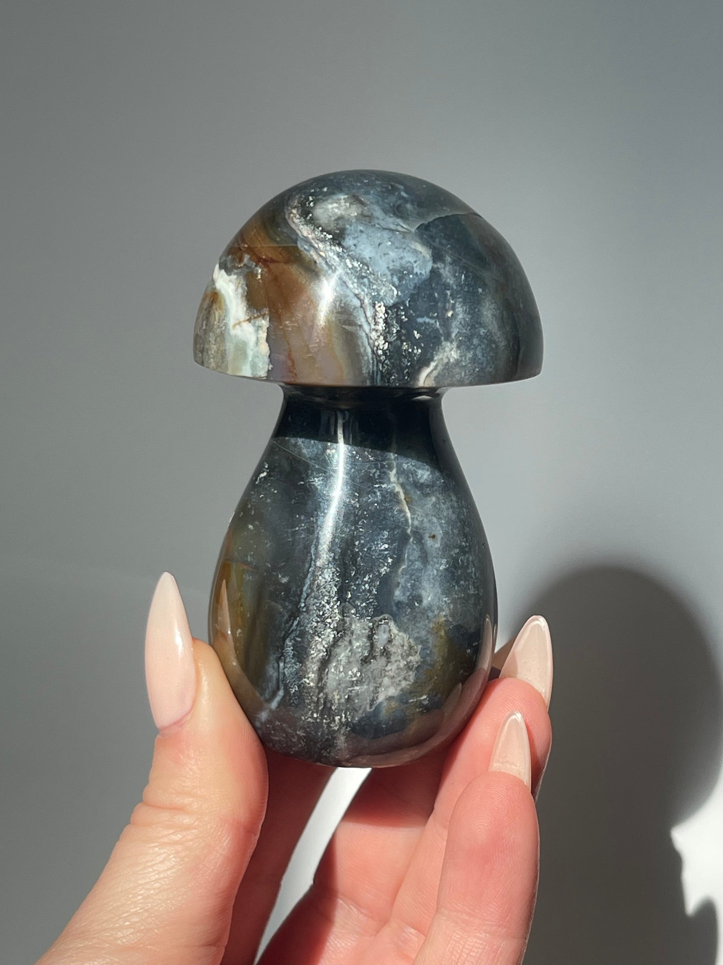 3.4" Sea Jasper Mushroom