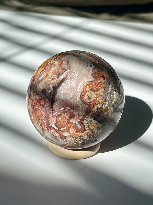 Mexican Crazy Lace Agate Sphere