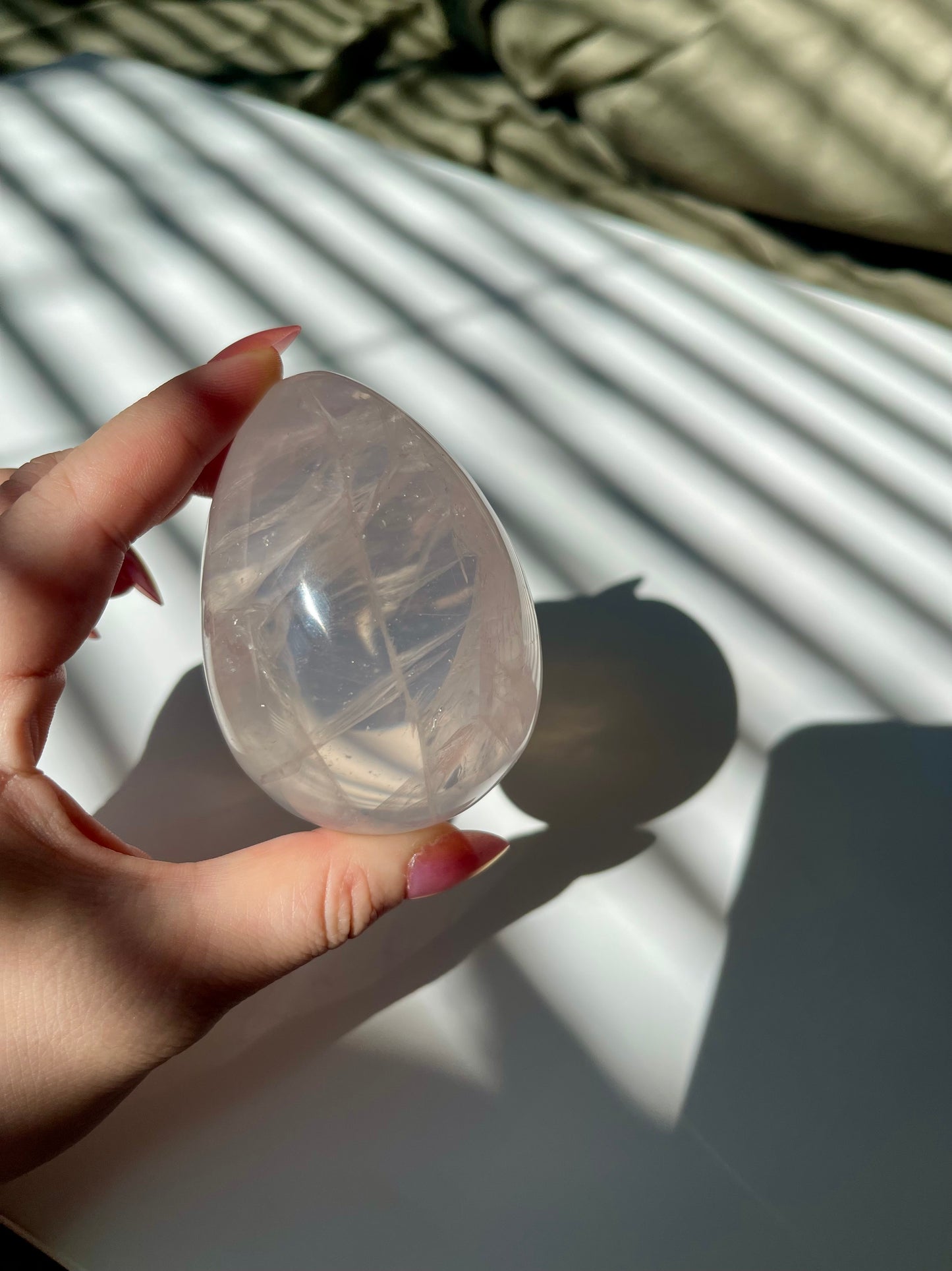 Gemmy Rose Quartz Egg