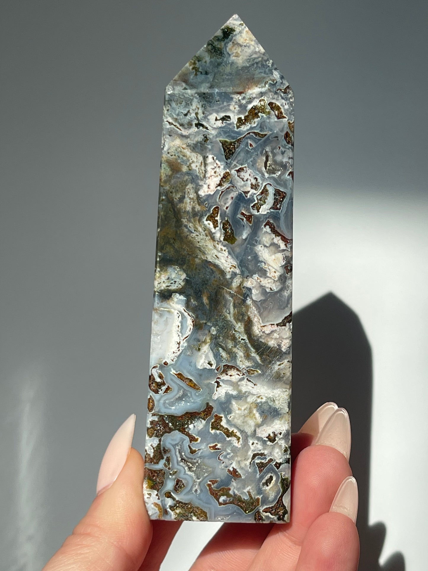 Pastel Sea Jasper 4 Sided Small Tower