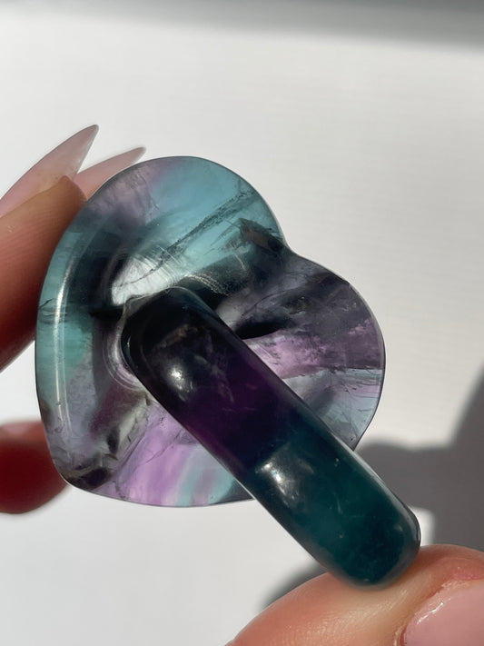 Fluorite Double Hearts