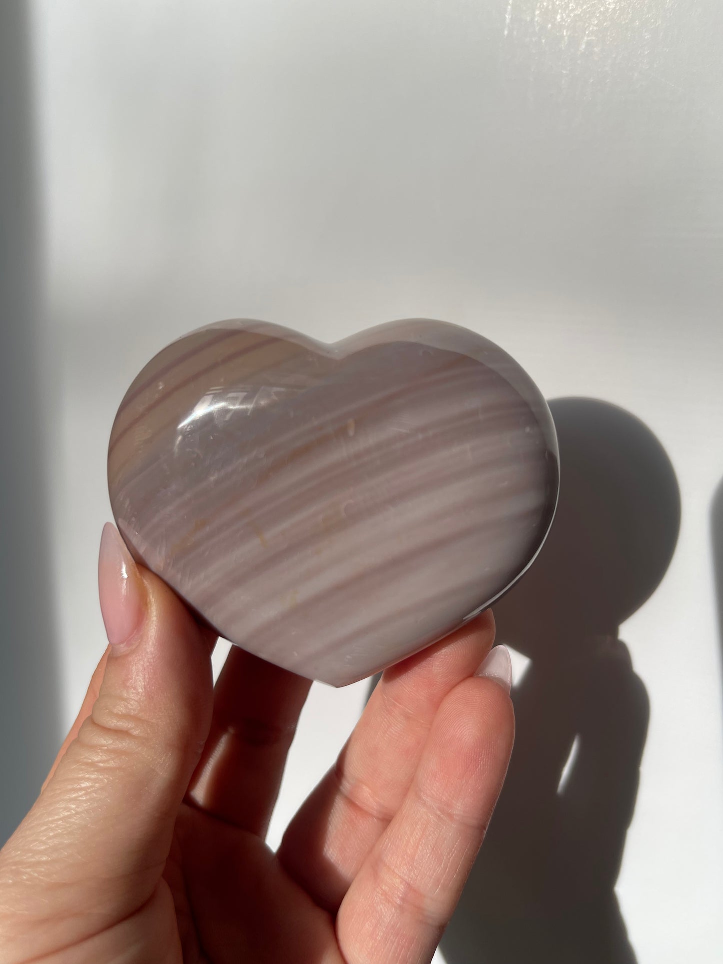 Mauvey/Pink Sea Jasper Heart