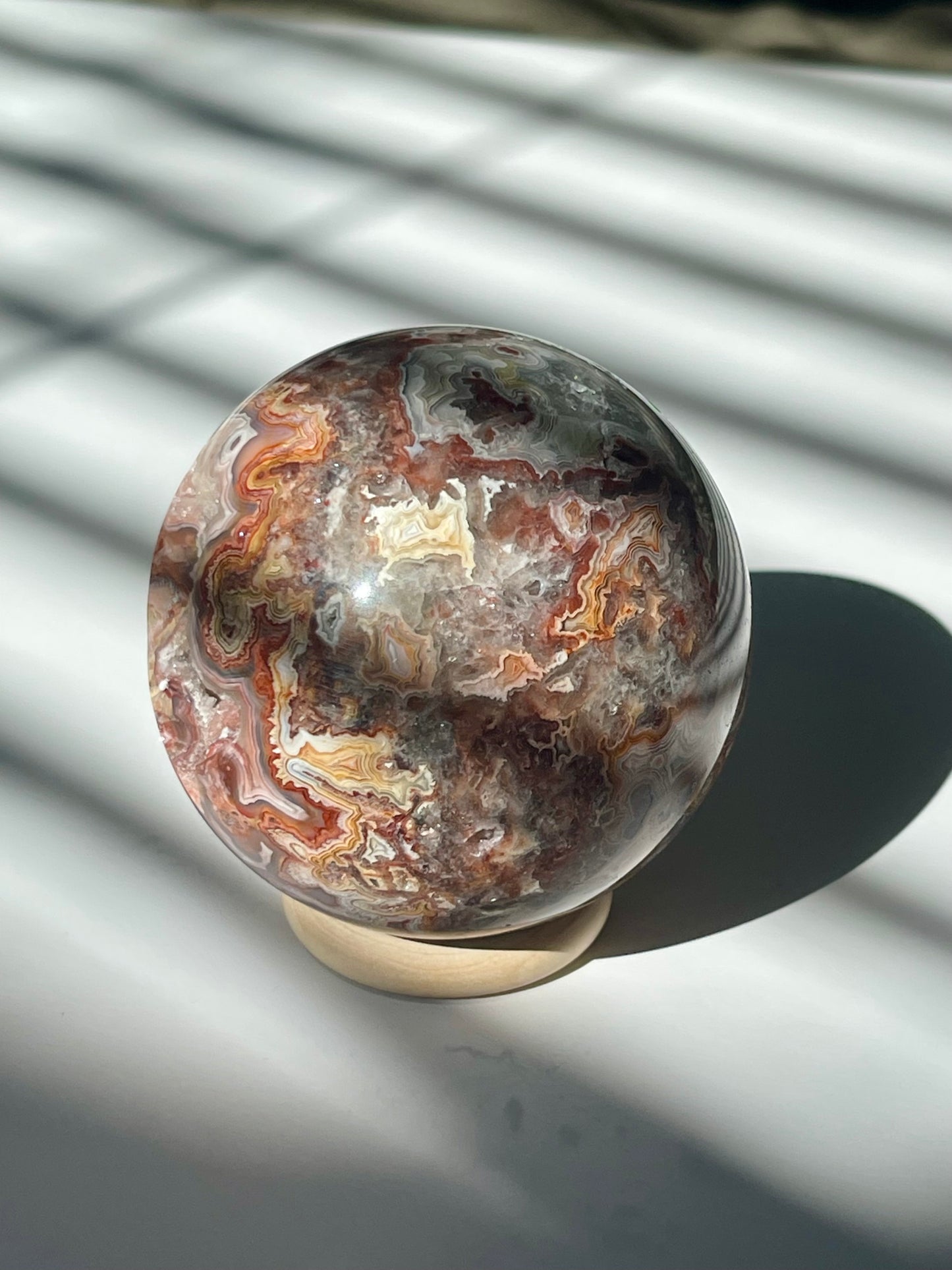Mexican Crazy Lace Agate Sphere