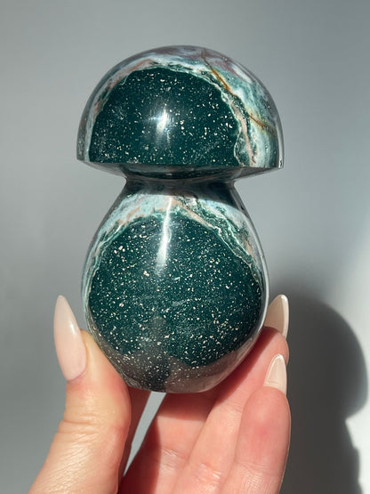 3.7" Sea Jasper Mushroom