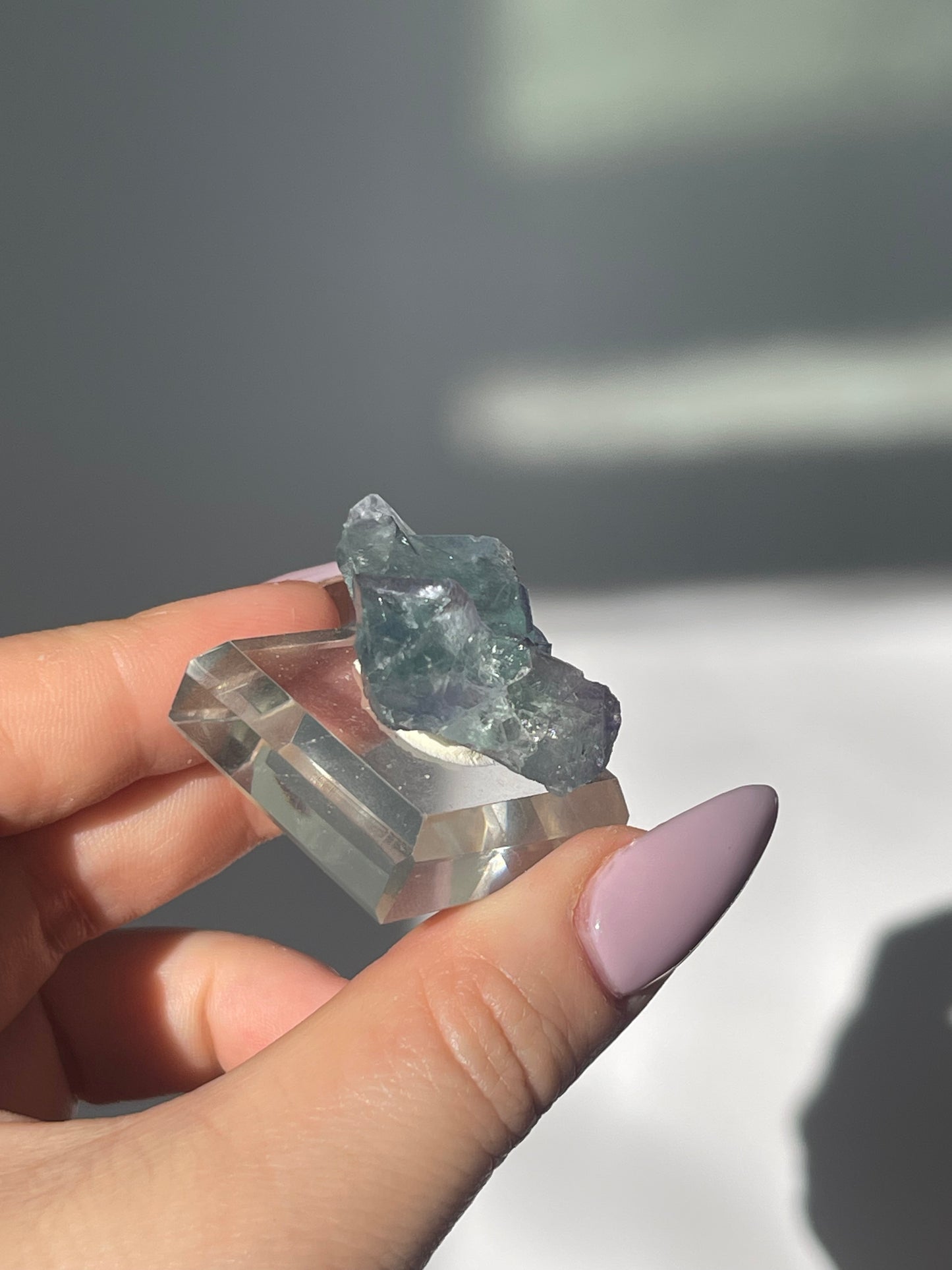 Yaogangxian Green Cubic Fluorite with Hairline Rutile - 14 grams