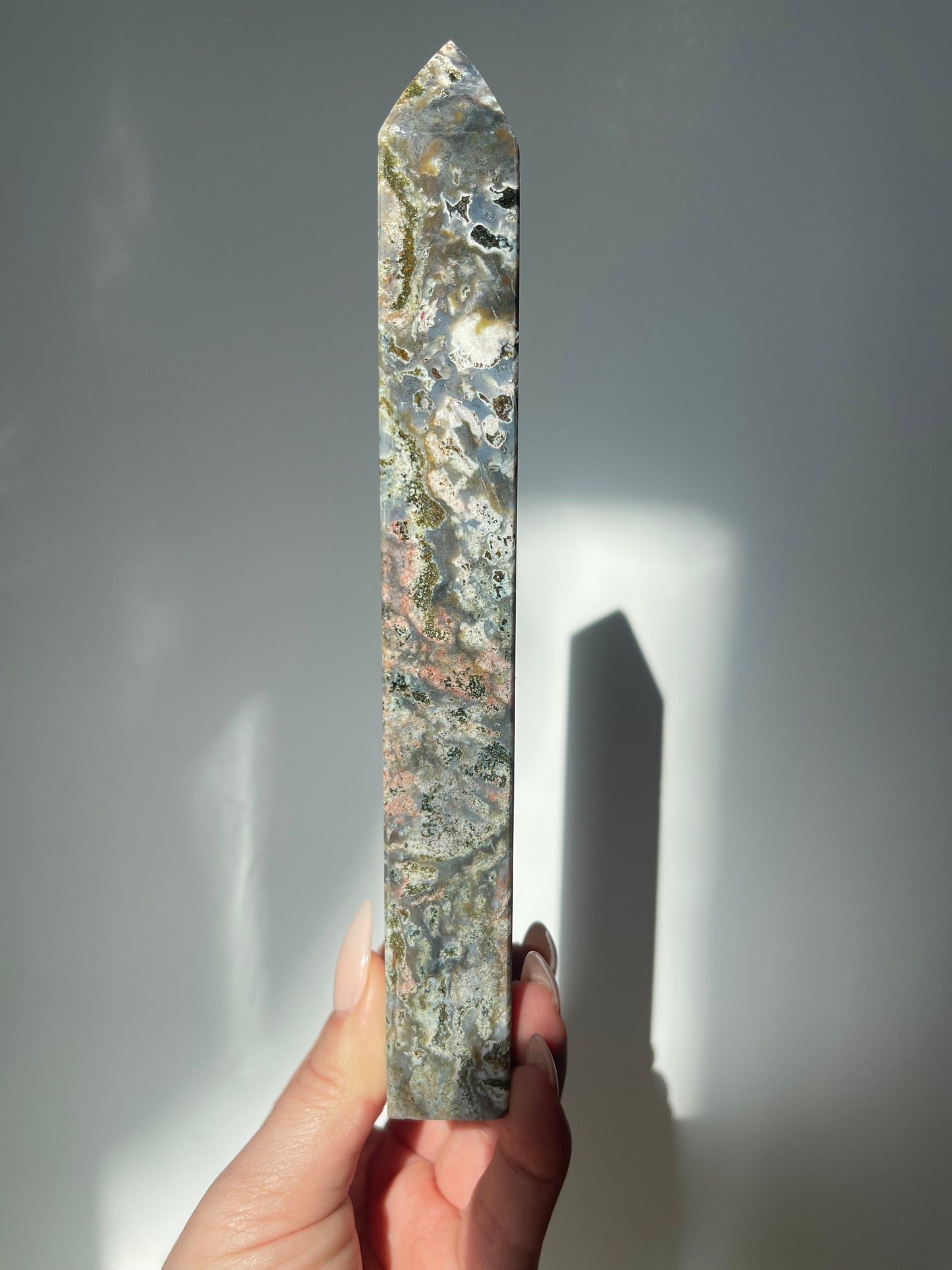 Pastel Sea Jasper 4 Sided Large Tower