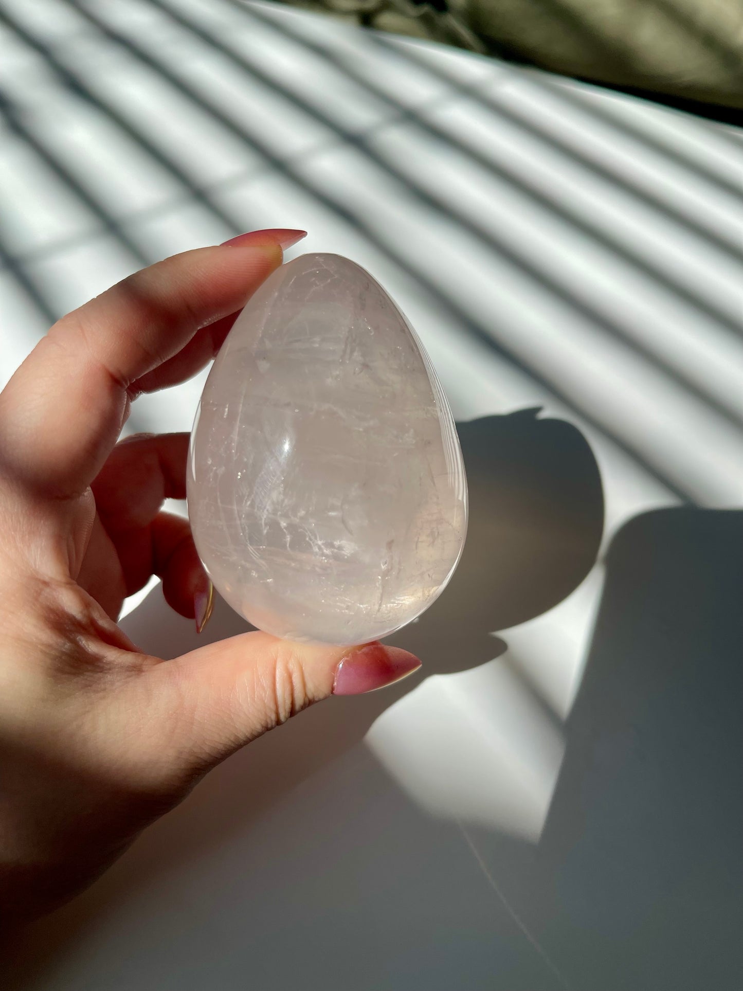 Gemmy Rose Quartz Egg