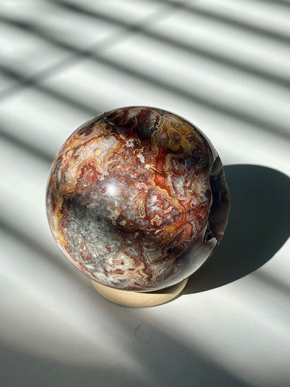Mexican Crazy Lace Agate Sphere