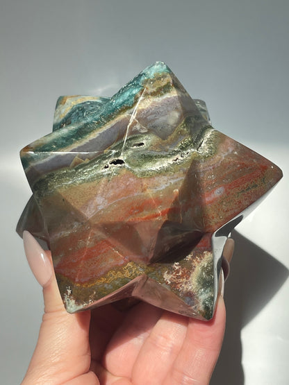 Sea Jasper Dark/Bold Large Merkaba