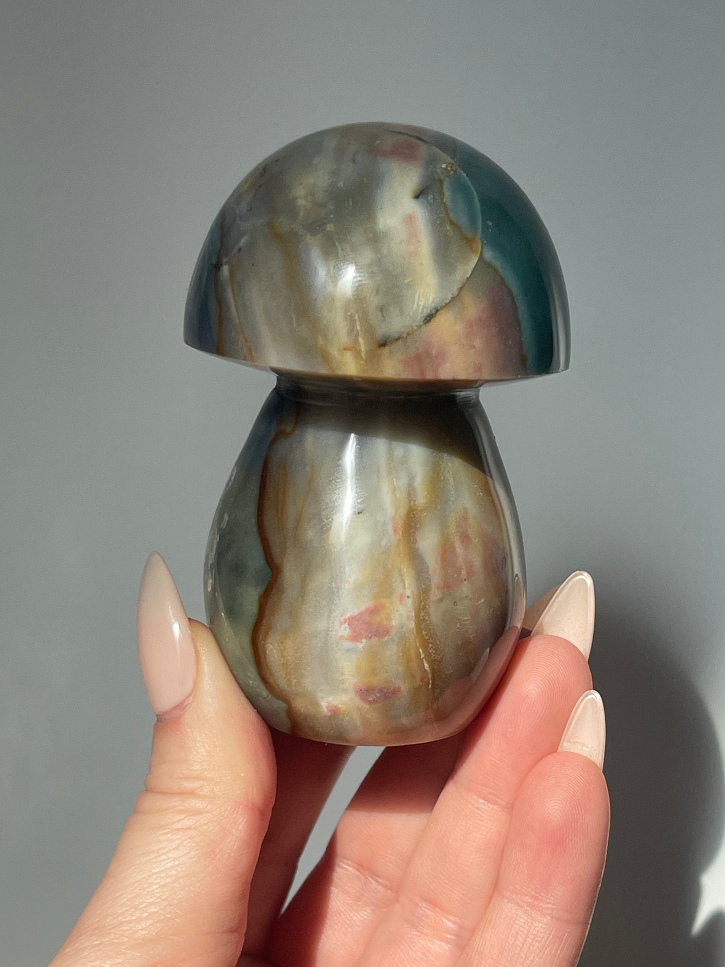 3.3" Sea Jasper Mushroom