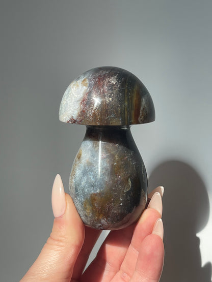 3.4" Sea Jasper Mushroom