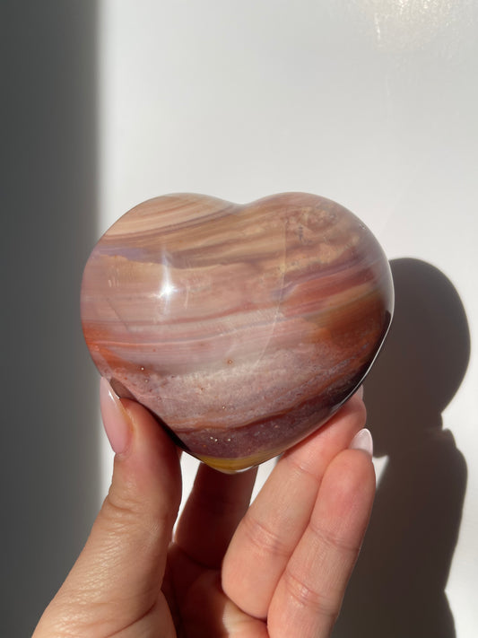 Rosey Sea Jasper Heart