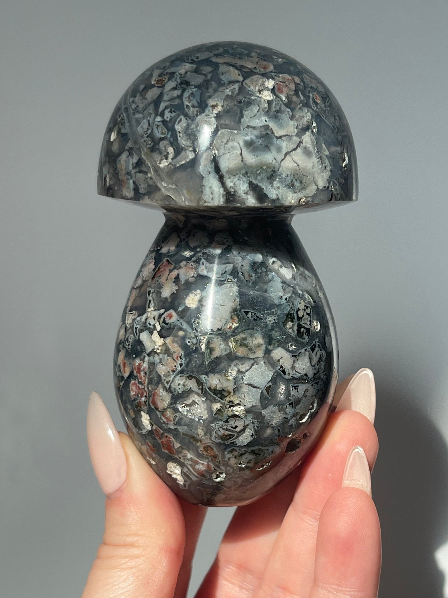 3.9" Sea Jasper Mushroom