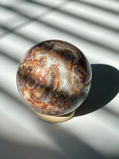 Mexican Crazy Lace Agate Sphere