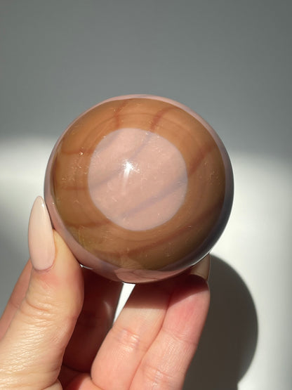 Sea Jasper Pink Striped Sphere