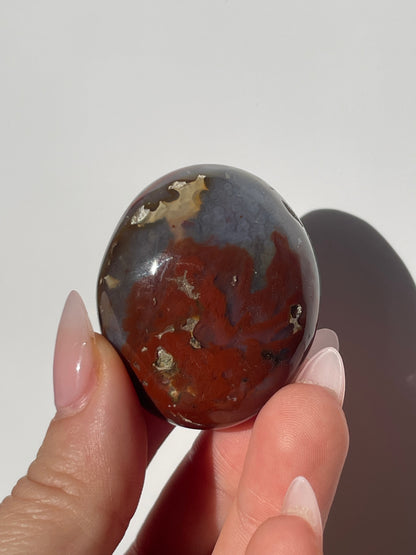 Sea Jasper Mini Palm with Orbs