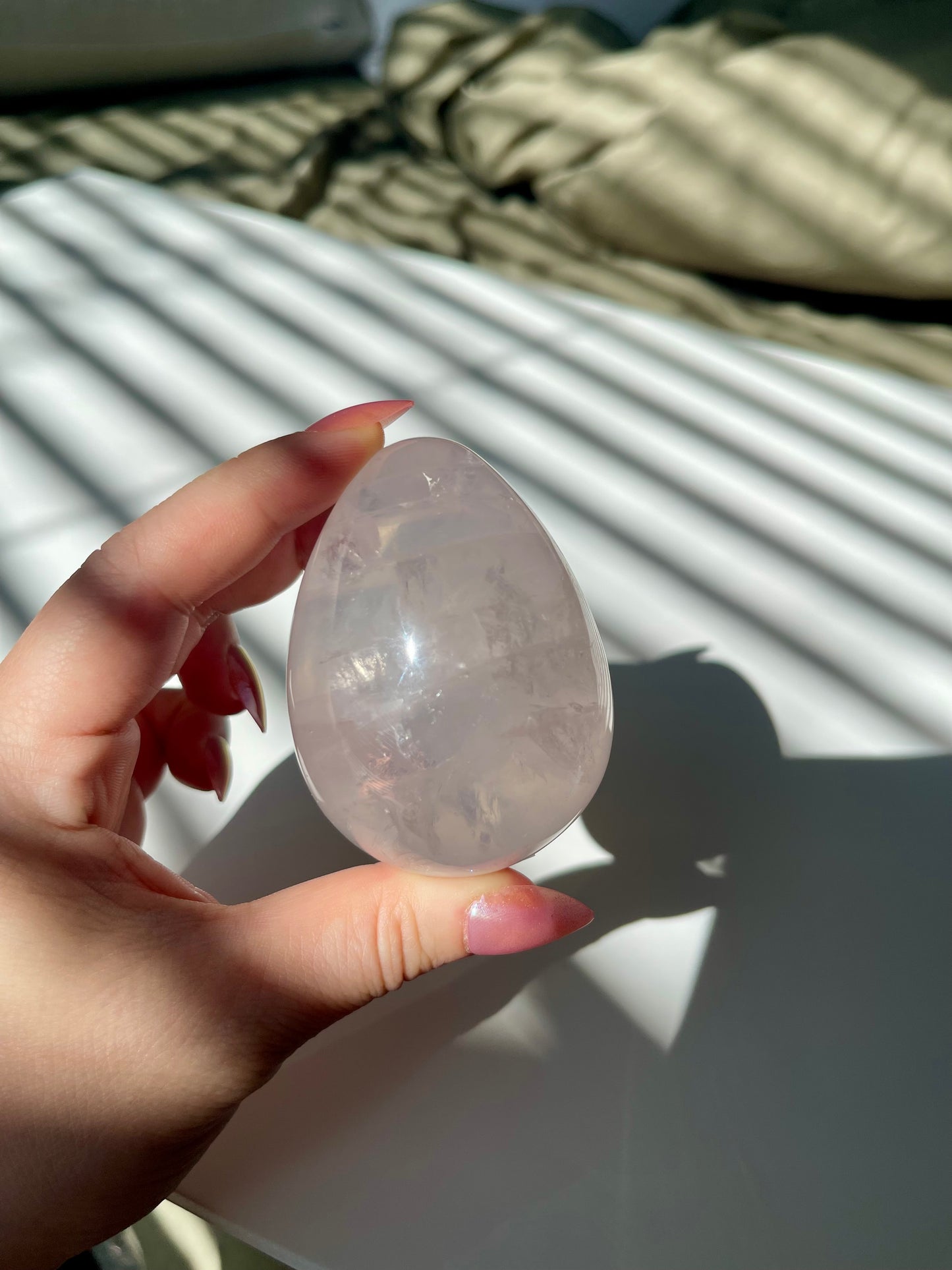 Gemmy Rose Quartz Egg