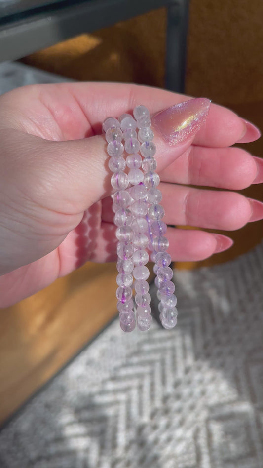 Ice Lavender Kunzite Bracelet - 5mm