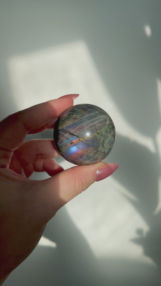 Labradorite Purple Orange Sphere 46mm