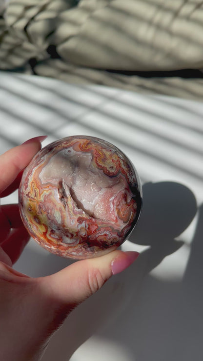 Mexican Crazy Lace Agate Sphere