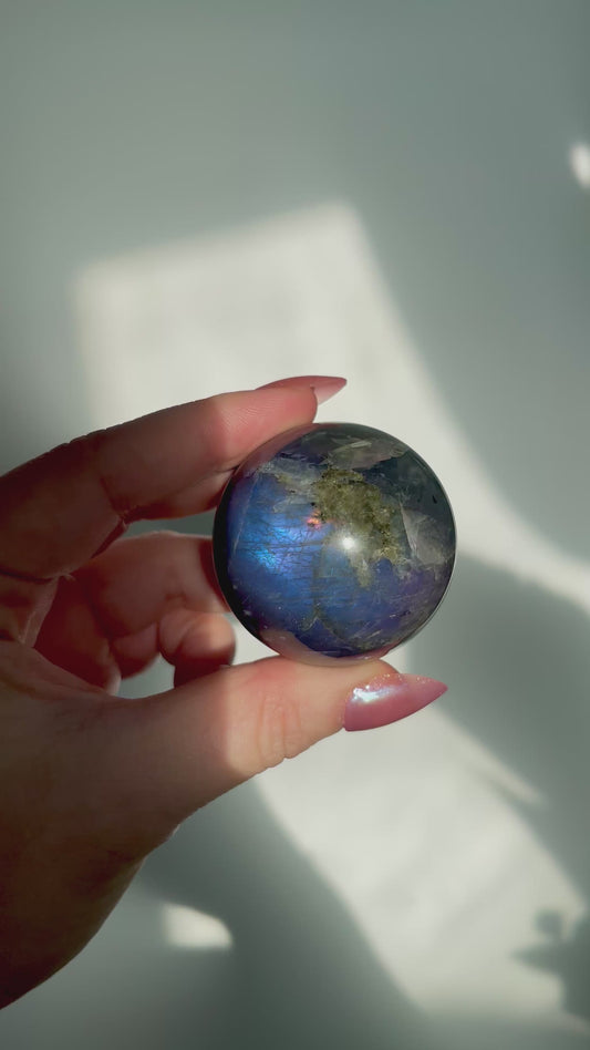 Labradorite Purple Sphere 45mm
