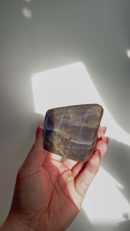 Labradorite Mermaid Purple Flash Freeform