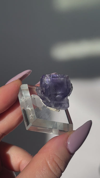 Fujian Purple Bevel Edge Flourite - 12 grams