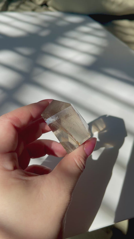 Rutile in Quartz Freeform
